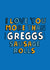 I love you more than Greggs sausage rolls card created by @linesbehind