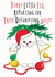 Cute, funny cat Christmas card for cat loving friends and family. created by Kat Pearson