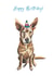 dog hat Birthday Card 9226 created by Harriet Lowther