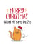 Merry Christmas From Me and My Pussy - Pussy - Pun - Cat - Kitty Cat - Funny - Cheeky - Pets - Partner - Christmas Card created by Beehive Design