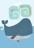 birthday card - whale - happy birthday - cute created by Kali Stileman