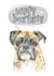 boxer dog Birthday Card 8303 created by Dotty Dog Art