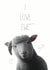 Cute Ewe Pun Anniversary Card / Valentines Day Card - I Love Ewe created by Chocolate Frog