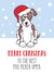 merry xmas Christmas Card 7493 created by HC Illustrations