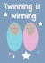 twins twinning New Baby Card 12478 created by Calliwally