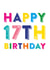 Happy 17th Birthday card created by Do You Punctuate?