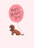 sausage dachshund Mothers Day Card 9471 created by Hello Hatty