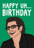 Jeff Goldblum Jurassic Park Dr Ian Malcom Birthday Card - Happy Uh... Birthday created by Studio Doodles