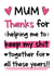 Thank You Mum Card - Mother's Day Card created by The Laughing Sloth