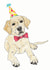 Happy birthday golden retriever dog card created by Bramble Designs