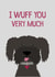 Cute Valentines Day Card - Pun - Dog - I Wuff You Very Much created by Wink Design - Michelle Roberts