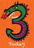 3 dragon Birthday Card 5752 created by Simon Paulson