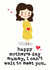 happy mummy Mothers Day Card 5986 created by Mrs Best Paper Co.