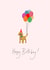 Cute Birthday Card - Dog - Balloons - Happy Birthday created by Hello Hatty