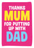 thanks mum Mothers Day Card 25791 created by Dean Morris Cards
