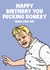 Rude Birthday Card - Gordon Ramsay - Fucking Donkey created by Studio Doodles