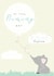 Modern/contemporary Naming Day Card, featuring a cute elephant design. created by Laura Darrington Design Ltd.