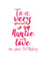 Pink Typography Aunt Birthday Card - To A Very Special Auntie With Love created by Jodie Gaul & Co