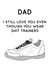 Rubbish trainers Father's Day card created by Pack a Punch Designs