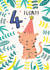 Fourth Birthday Jungle Tiger Card created by Juniper and Rose Studio