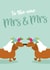 Sausage dog - MRS & MRS - wedding created by Tiger Feet Creations