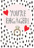 Polka dot engagement card created by Hello Hatty