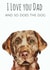 labrador breed Father's Day Card 24092 created by Jo Scott Art