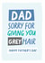 Sorry for giving you grey hair father's day card created by Percy & Pearl
