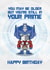 Transformers Optimus Prime Birthday Card 8606 created by Thirty Mussels