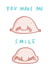 Funny blob fish Valentine's card - to make someone smile - quirky cool card created by Sarah Ray