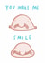 Funny blob fish Valentine's card - to make someone smile - quirky cool card created by Sarah Ray
