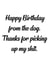 from the dog thanks Birthday Card 15338 created by The Sweary Card Co