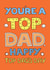 You're a top dad card created by Happy Octopus by Rupert Fawcett