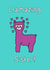 Llama Amazing Birthday Card 14309 created by Dottie Mottie