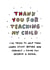 thanks teaching Thank You Card 5310 created by Veronica Dearly