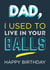 dad balls Birthday Card 9251 created by Tiger Feet Creations