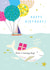 whale balloons Birthday Card 1702 created by Jessica Hogarth