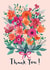 flowers floral Thank You Card 10759 created by Nic Allan