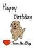 cockerpoo dog Birthday Card 14793 created by Love from the Pet