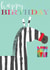 birthday card - zebra - happy birthday - funny and cute created by Kali Stileman