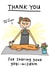 yoga teacher Thank You Card 4664 created by Che Dyer
