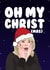 Pam - Gavin and Stacey - Oh My Christ - Pun - Funny - Pamela - Modern - Christ - Santa Hat - Christmas Card created by Hey Huns It's Nicole