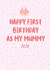 First Birthday as My Mummy Card – Cute New Mum – 2026 created by Parsy Designs