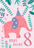 Eighth Birthday Jungle Party Elephant Card created by Juniper and Rose Studio
