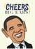 Obama caricature Thank You Card 15694 created by InclusiviTwee