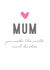 mum you Mothers Day Card 15170 created by Mad Philomena