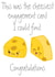 Cheesey engagement card - yellow and white created by Em Eato