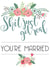 Floral 'You're married' - wedding card created by Em Eato