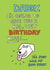 Funny birthday card, for any dog dad, from the dog. created by Off The Leash Cartoons by Rupert Fawcett