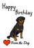 rottweiler dog Birthday Card 14797 created by Love from the Pet